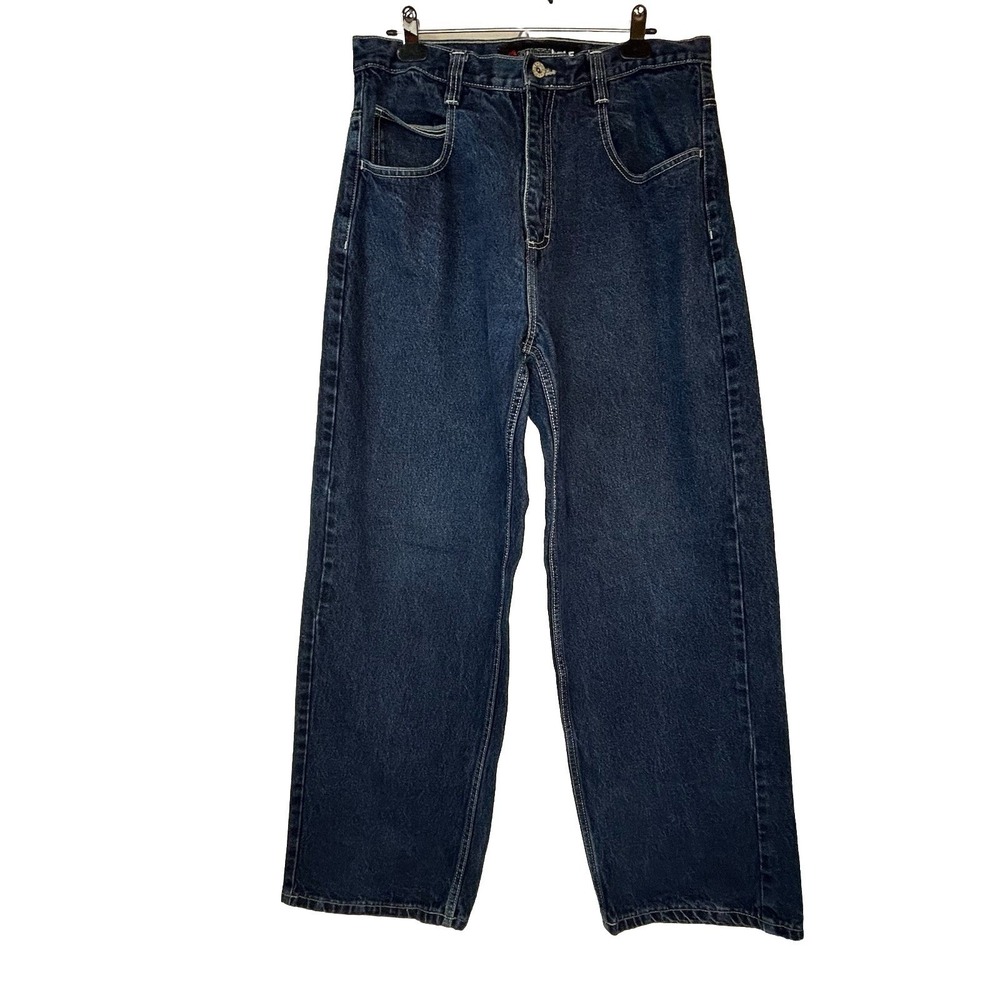 Southpole Authentic Collection Mens‎ Dark Denim Jeans Size 36 Straight Loose